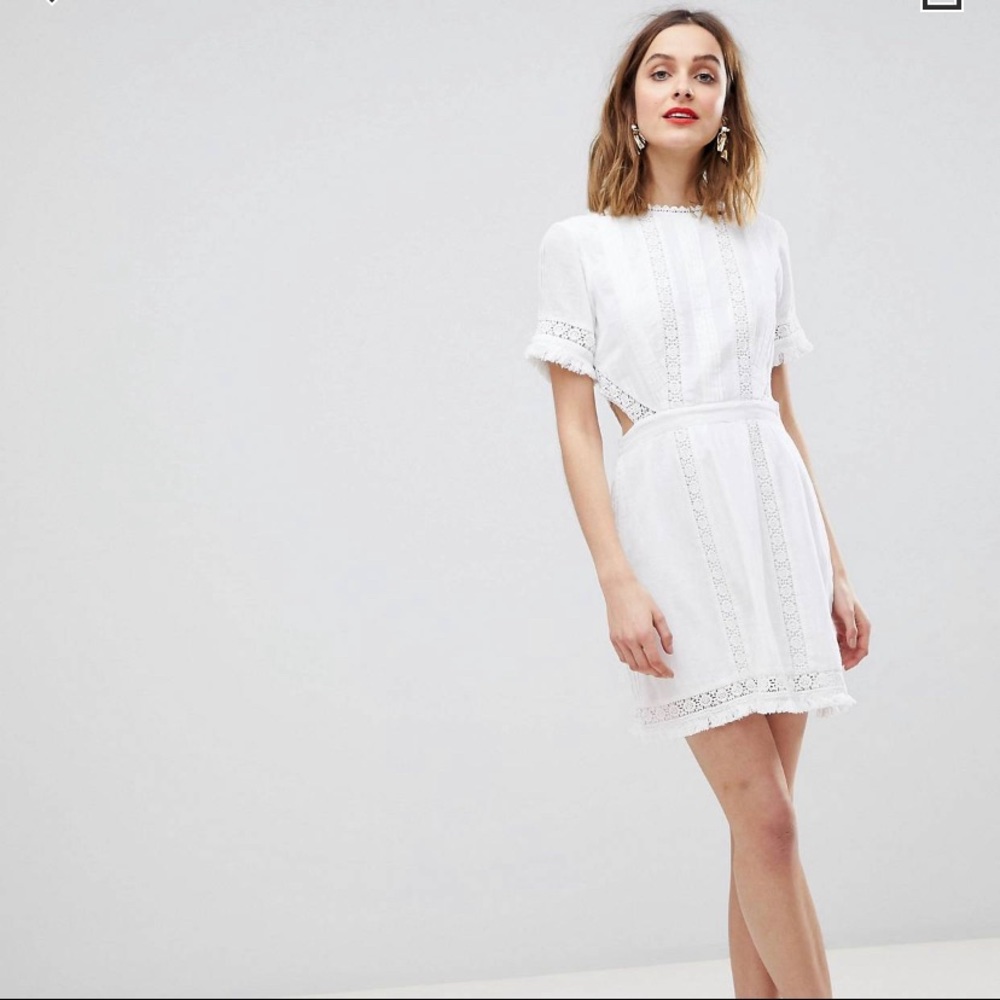 River island cut out detail skater dress